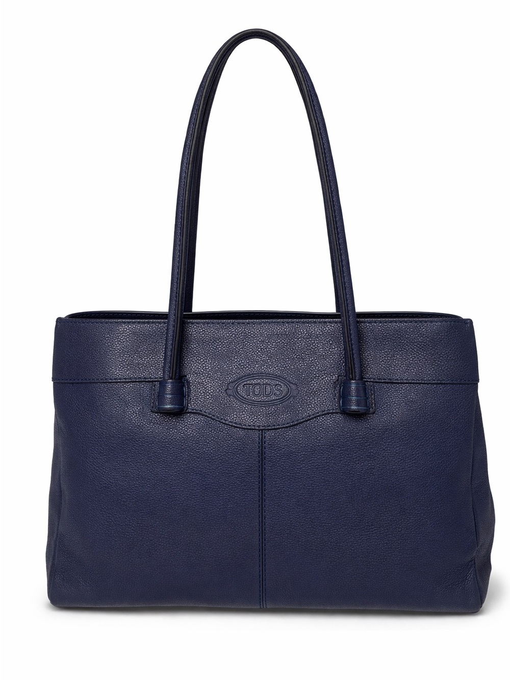Todโs Navy Blue Pebbled Leather Large Shoulder Tote Bag